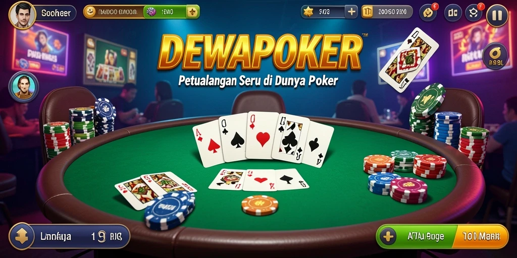 Gameplay seru DEWAPOKER dengan suasana petualangan yang mendebarkan.