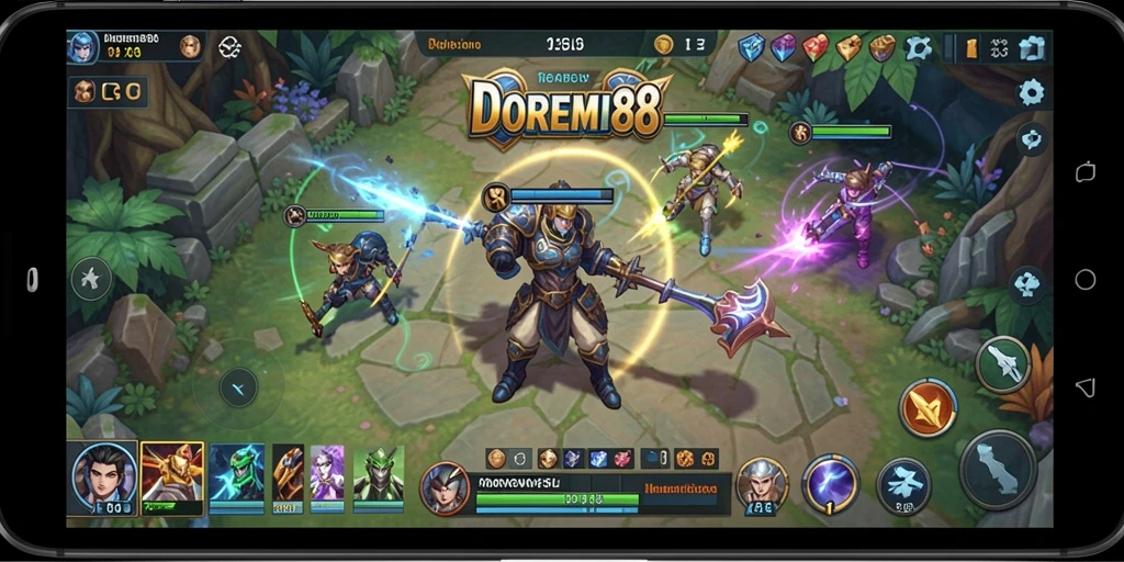 Gameplay DOREMI88 dengan grafis menawan dan strategi mendebarkan.