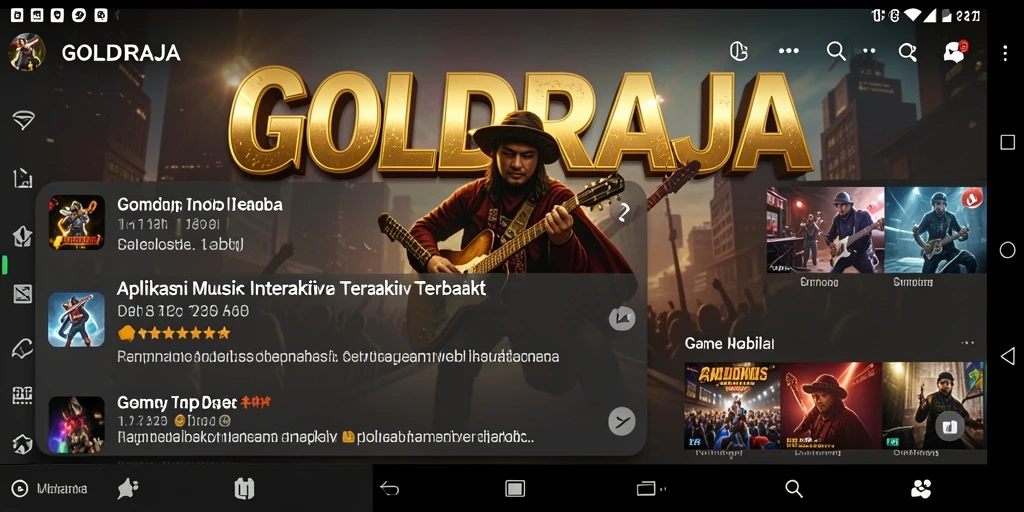 Gameplay <strong>GOLDRAJA</strong> menampilkan pengalaman bermain musik yang interaktif dan menarik.