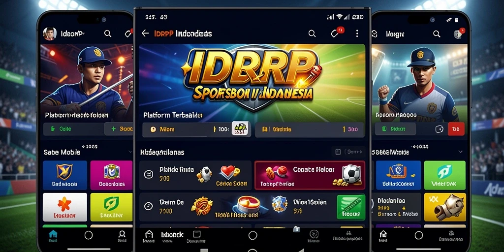 Tangkapan layar utama IDRRP menampilkan antarmuka sportsbook terkini dengan berbagai pilihan taruhan.