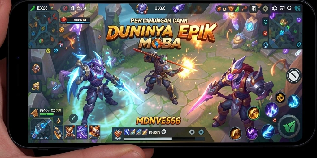 Tangkapan layar gameplay seru dari IDX66 yang menampilkan aksi MOBA.