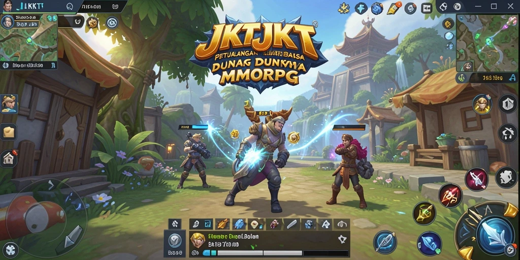 Tangkapan layar gameplay JKTJKT yang memukau dan penuh aksi MMORPG.
