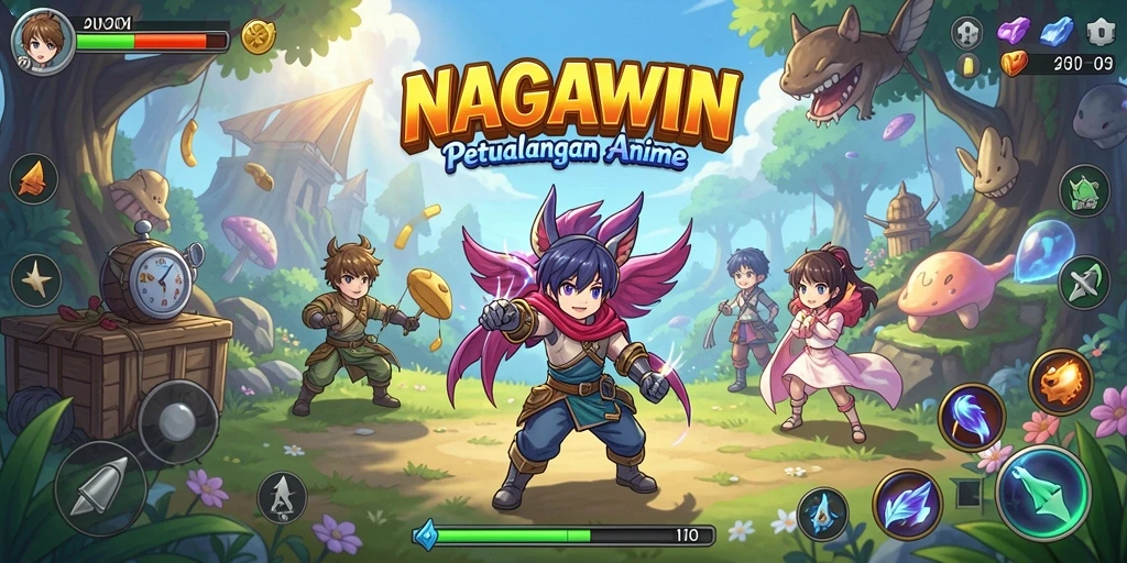 Gameplay seru dan karakter anime yang menawan.