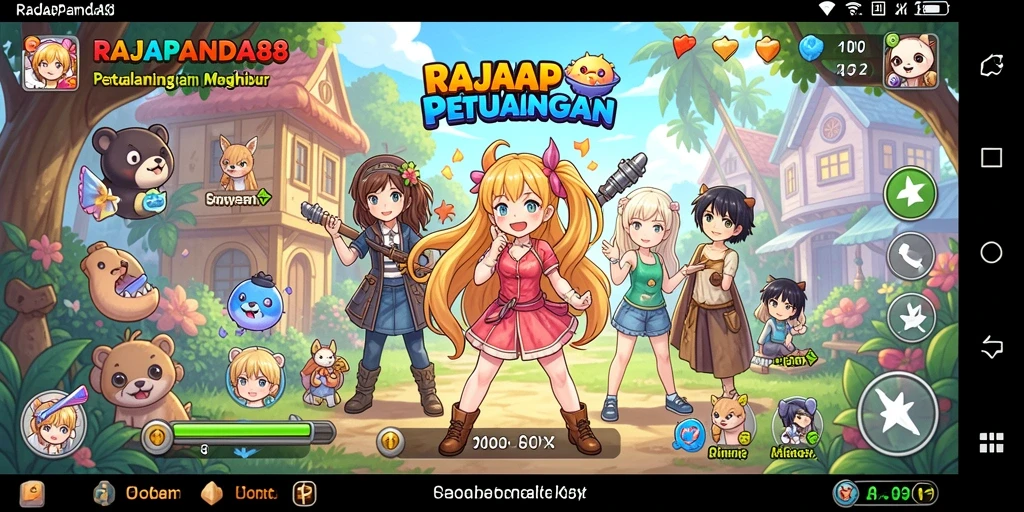 Screenshot utama RAJAPANDA88 menampilkan karakter anime dalam aksi seru.