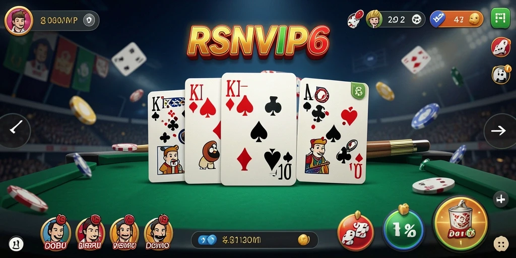 Tampilan gameplay seru dalam permainan Domino RSNVIP6.