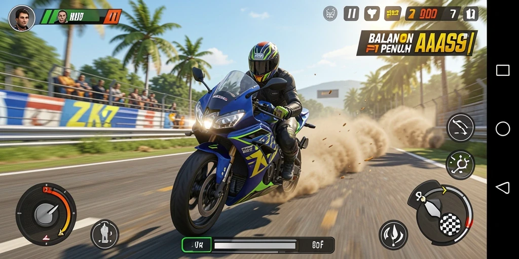 Tampilan gameplay ZK7 yang mendebarkan dan penuh aksi.