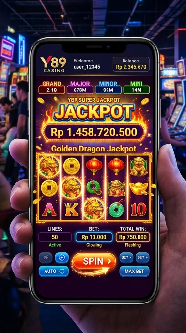 Tampilan aplikasi y89 dengan berbagai pilihan aplikasi.